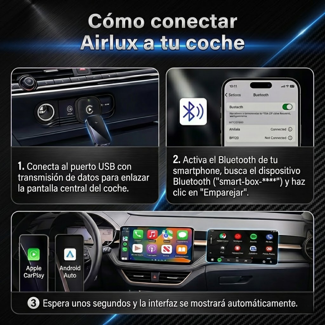 Dispositivo Inteligente para CarPlay y Android Auto